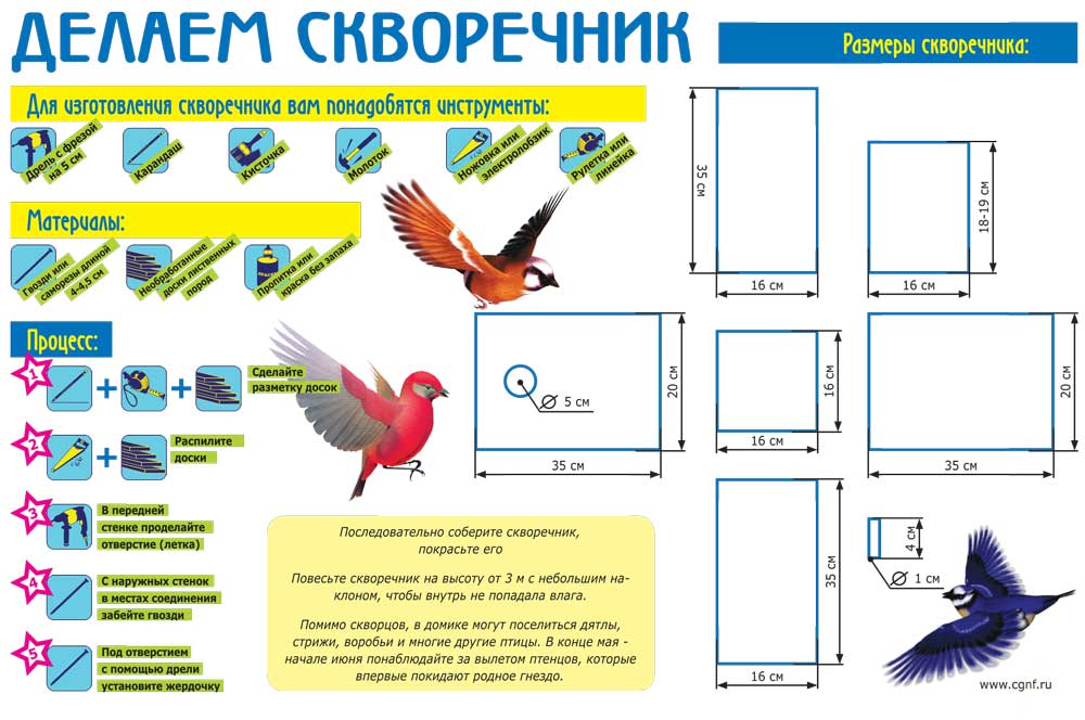 Технологическая карта скворечника из фанеры